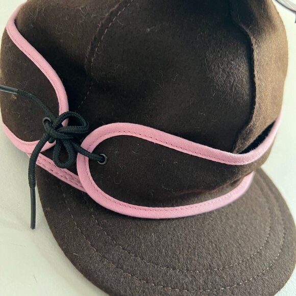 NWT | Stormy Kromer Sidekick Cap Chocolate Brown / Pink | Size 7 1/4" - Picture 2 of 6